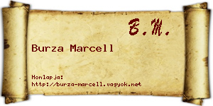 Burza Marcell névjegykártya