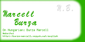 marcell burza business card